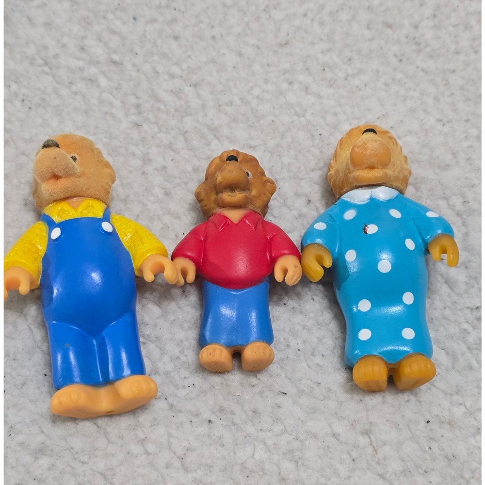 Vintage 1986 Berenstain Bears‎ PVC Figures Set Papa Mama Brother Bear 80s Toys